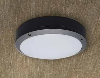 10W LED WandDeckenleuchte anthrazit rund Tageslicht Weiß / 6000-6500K 450lm 230VAC IP54 120Grad — Bild 2