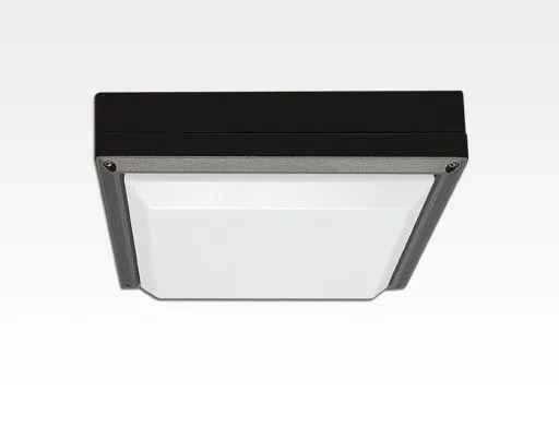 13W LED Wand/Deckenleuchte anthrazit quadr. Tageslicht Weiß / 6000-6500K 560lm 230VAC IP54 120Grad