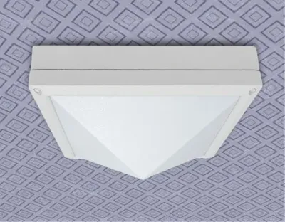 13W LED Wand/Deckenleuchte weiß quadr. pyramide Tageslicht Weiß / 6000-6500K 560lm 230VAC IP54 120Grad -Ausstellungsstück mit kleinen Schönheitsfehler — Bild 2