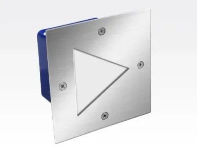 2W LED Boden-/Wand Einbauleuchte quadratisch Neutral Weiß / IP54 230VAC 105x105x78