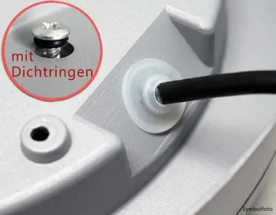 10W LED Wand/Deckenleuchte anthrazit quadr. pyramide Warm Weiß / 2700-3200K 450lm 230VAC IP54 120Grad — Bild 6