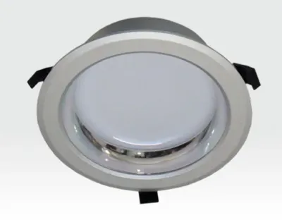15W LED Einbau Downlight silber rund Neutral Weiß / 4000-4500K 1200lm 230VAC IP44 120Grad