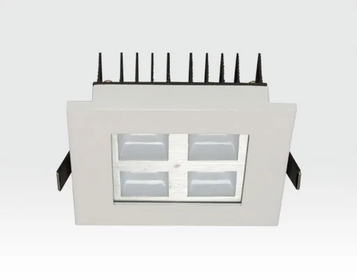 4W LED Einbau Downlight weiß quadratisch Warm Weiß / 2700-3200K 260lm 230VAC IP40 120Grad