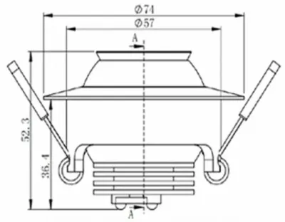 5W LED Fokus Einbauspot silber rund Neutral Weiß / 4000K 310lm 230VAC 16-39Grad -Ausstellungsstück mit kleinen Schönheitsfehler — Bild 5