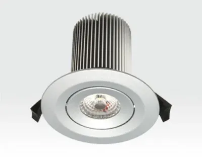 15W LED Einbau Leuchte silber Warm Weiß dimmbar / 650lm IP44 230VAC